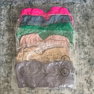 Colorful Bandeau Bra Set